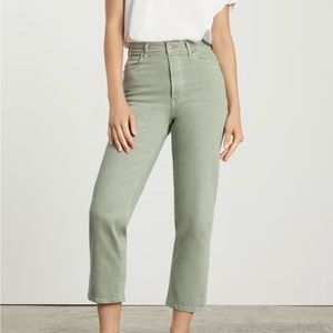 NWT Everlane The Way-High Jean in Green Tea